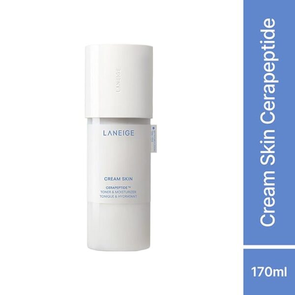 LANEIGE Cream Skin Toner & Moisturizer | Dual Function | Toner for Glowing Skin | Ceramides Moisturizer with Peptides | Boosts Skin Barrier & Lightweight | Korean Skincare | For Men and Women-170ml - Image 3
