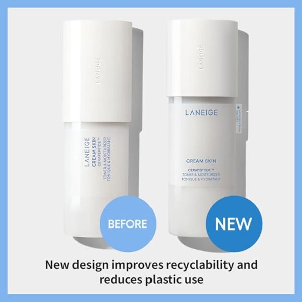 LANEIGE Cream Skin Toner & Moisturizer | Dual Function | Toner for Glowing Skin | Ceramides Moisturizer with Peptides | Boosts Skin Barrier & Lightweight | Korean Skincare | For Men and Women-170ml - Image 2