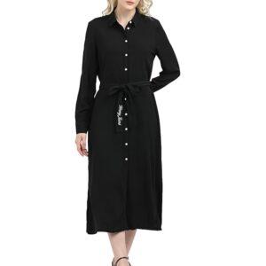 Tommy Hilfiger Women's Polyester A-Line Calf Length Casual Dress